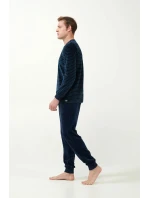 Sametové pruhované pyžamo model 20517132 - Vamp