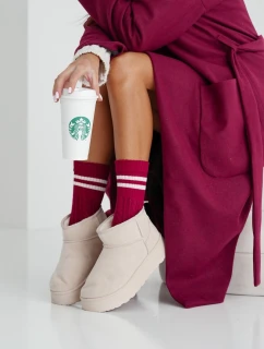 Dámské ponožky model 21679121 s pruhy bordové - Milena