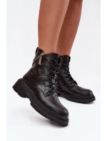 Kožené workery dámské zateplené Big Star model 21708634 Černé - Big Star Shoes Kožené workery dámské zateplené Big Star model 21708634 Černé - Big Star Shoes