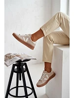 Dámské tenisky z přírodního semiše na platformě Vinceza Béžové