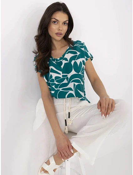 Bluzka model 21057801 ciemny zielony - FPrice Bluzka model 21057801 ciemny zielony - FPrice