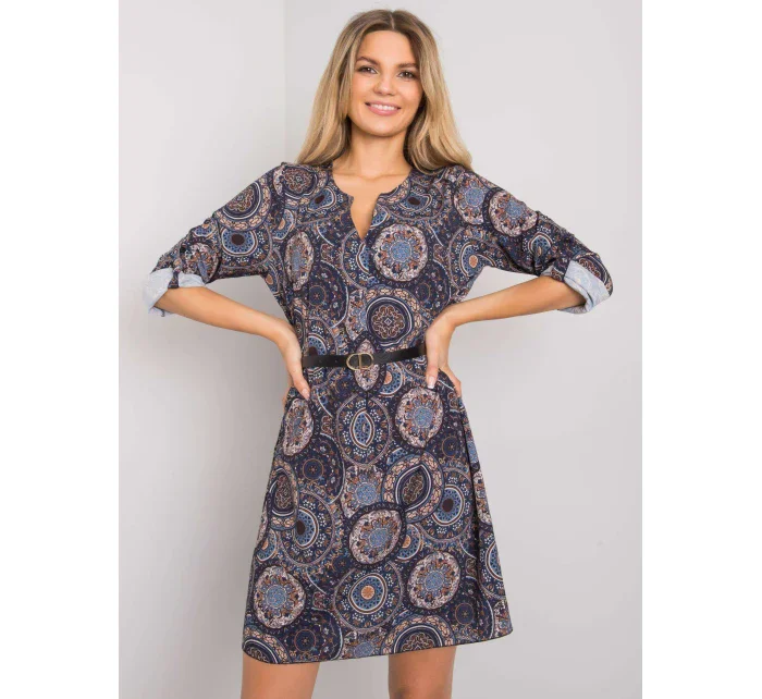 Šaty DHJ SK 12336B.74P tmavě modrá