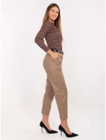 Spodnie IT SP model 21441236 ciemny bezowy - FPrice Spodnie IT SP model 21441236 ciemny bezowy - FPrice