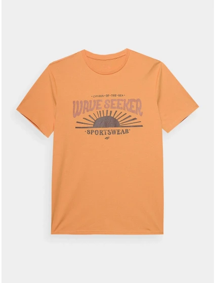 Pánské tričko s potiskem 4F - oranžové