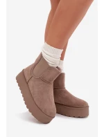 Dámské sněhule s elastickou vsadkou Kiora – khaki Dámské sněhule s elastickou vsadkou Kiora – khaki