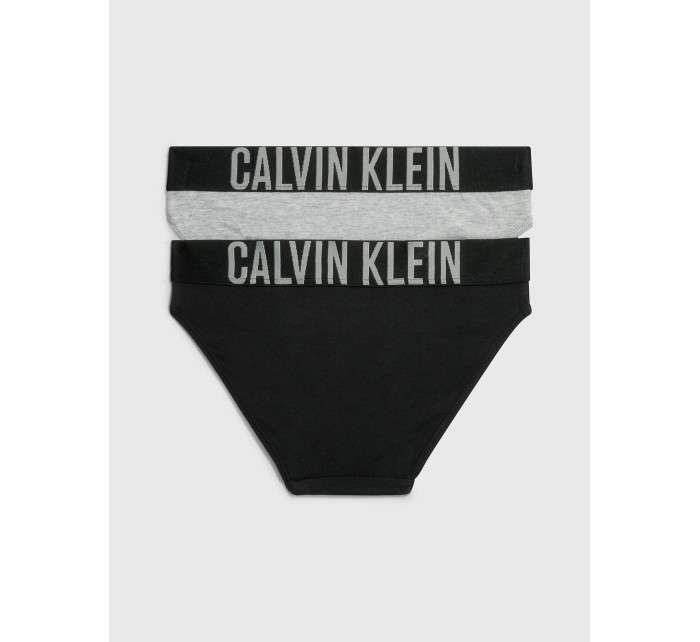 Dívčí kalhotky 2 Pack Girls Bikini Briefs Intense Power G80G800153029 šedá/černá- Calvin Klein