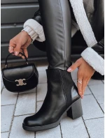 BLACKOUT černá FashionStreet dámské kozačky na podpatku ZY0519