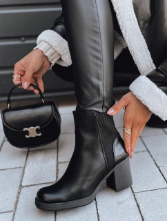 BLACKOUT černá FashionStreet dámské kozačky na podpatku ZY0519