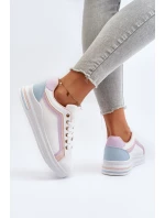 Dámské tenisky s flitry růžové model 21649117 - Boto