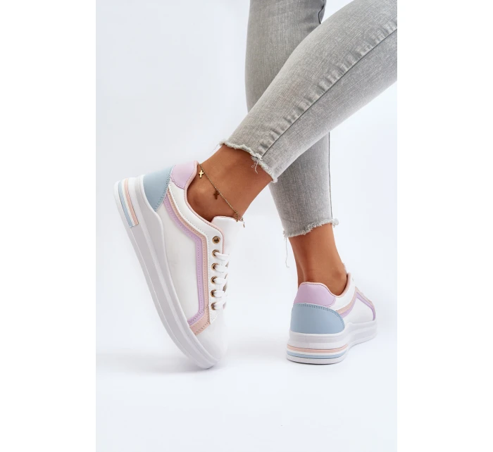 Dámské tenisky s flitry růžové model 21649117 - Boto