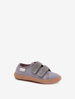 Pantofle Barefoot Chlapecké Hladké Milami Šedé Saphira