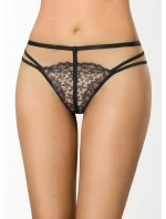 Tanga Marshmallow V-7888 černá/béžový - Axami