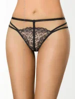 Tanga Marshmallow V-7888 černá/béžový - Axami