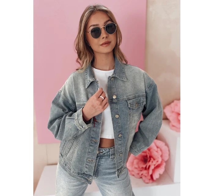 Dámská přechodná oversize katana bunda NOVAJIN modrá FashionStreet TY4838 Dámská přechodná oversize katana bunda NOVAJIN modrá FashionStreet TY4838