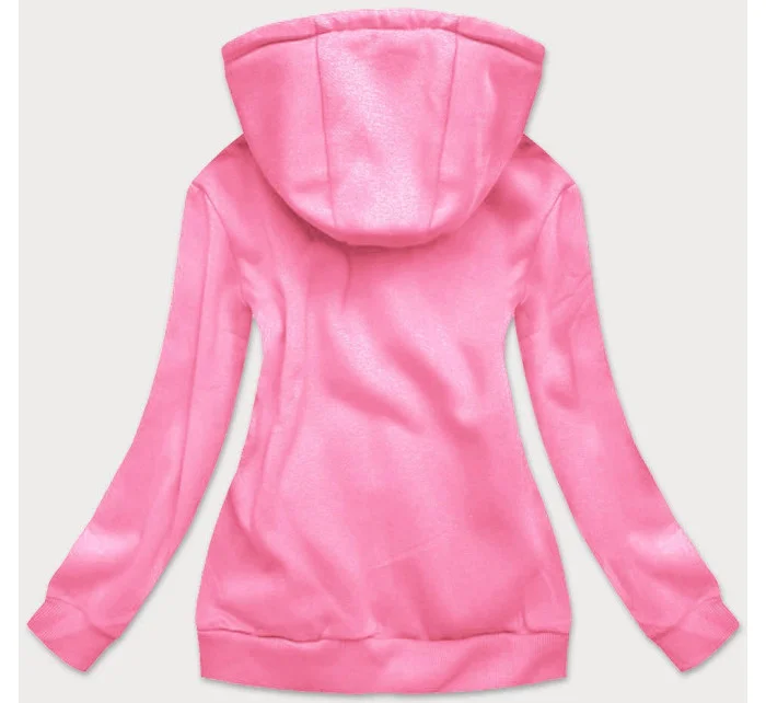 Světle růžová dámská sportovní mikina model 21442147 - J.STYLE Světle růžová dámská sportovní mikina model 21442147 - J.STYLE