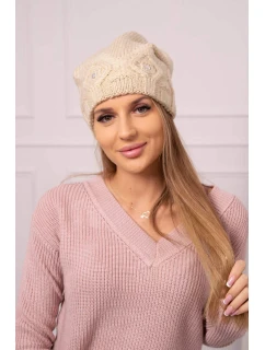 Dámská čepice světle béžová model 18752349 - K-Fashion
