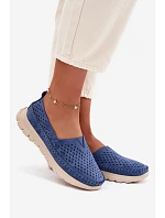 lehké dámské mokasiny  modré model 22067154 - SERGIO LEONE