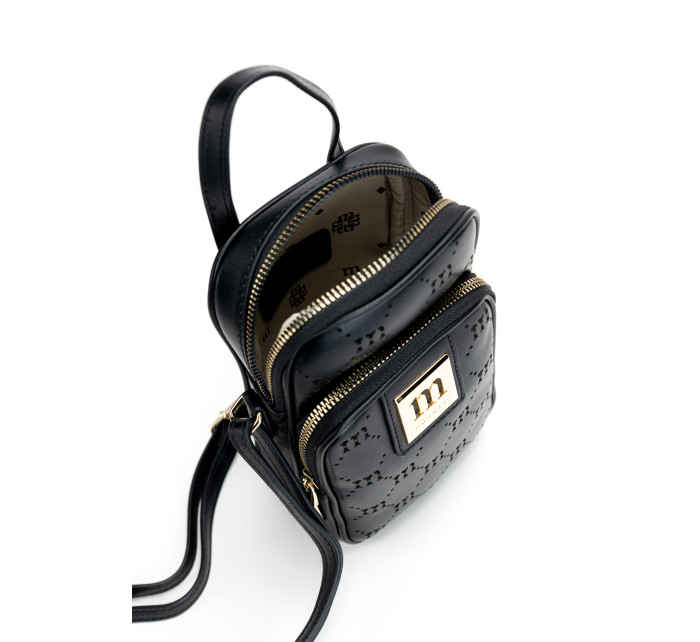 Monnari Příslušenství pro elektronická zařízení Taška na telefon s prolamovaným logem černá
