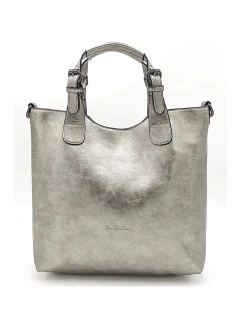 Komfortní stříbná dámská kabelka J3L9S - Ines Delaure