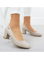 Lodičky Sergio Leone PB178 v tělové barvě s jehlovým podpatkem