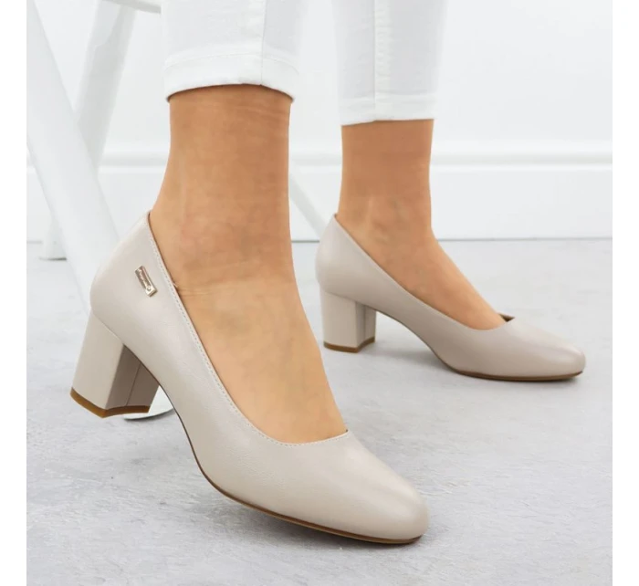 Lodičky Sergio Leone PB178 v tělové barvě s jehlovým podpatkem