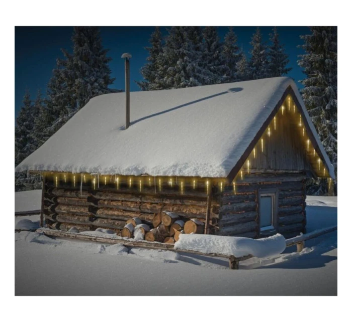 LED SVĚTLA VENKOVNÍ 72 VEDL TEPLÁ BÍLÁ ČASOVAČ