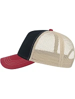 Atlantis Headwear Rapper Canvas-S 5 panelová Trucker kšiltovka 33.0234 navy/burgundy/khaki Atlantis Headwear Rapper Canvas-S 5 panelová Trucker kšiltovka 33.0234 navy/burgundy/khaki