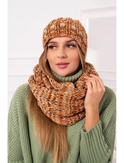 Dámský fleecový set 4 Seasons K263 camel+red Dámský fleecový set 4 Seasons K263 camel+red