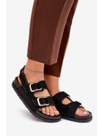 Dámské sandály s přezkami černé Seladith Dámské sandály s přezkami černé Seladith