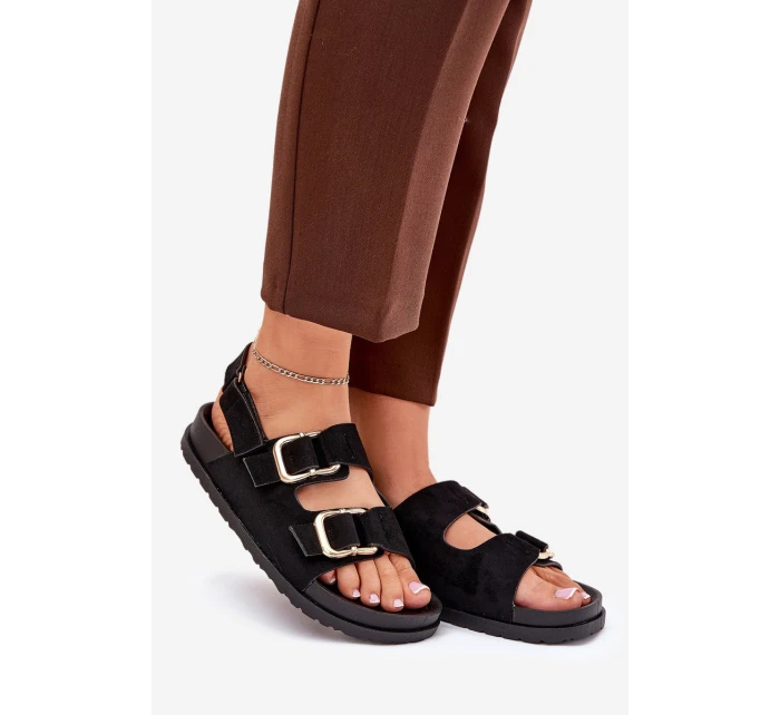 Dámské sandály s přezkami černé Seladith Dámské sandály s přezkami černé Seladith