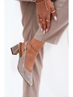 Kožené Dámské Sandály Na Podpatku Se model 21691268 - VINCEZA Kožené Dámské Sandály Na Podpatku Se model 21691268 - VINCEZA