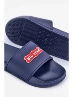 Pánské pantofle s logem Big Star OO174029 tmavě modré