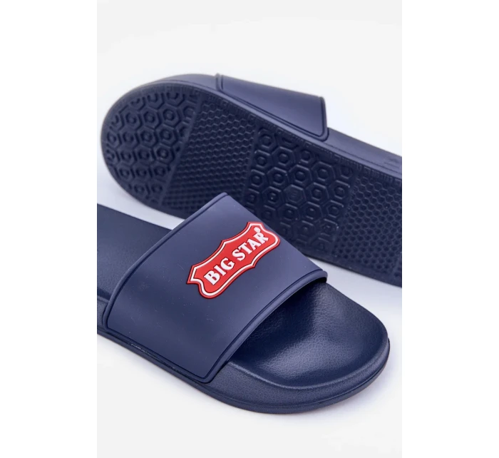Pánské pantofle s logem Big Star OO174029 tmavě modré