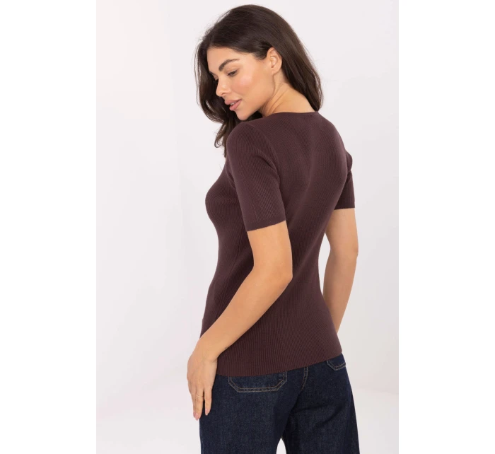 Svetr s krátkým rukávem model 217607 Factory Price Svetr s krátkým rukávem model 217607 Factory Price