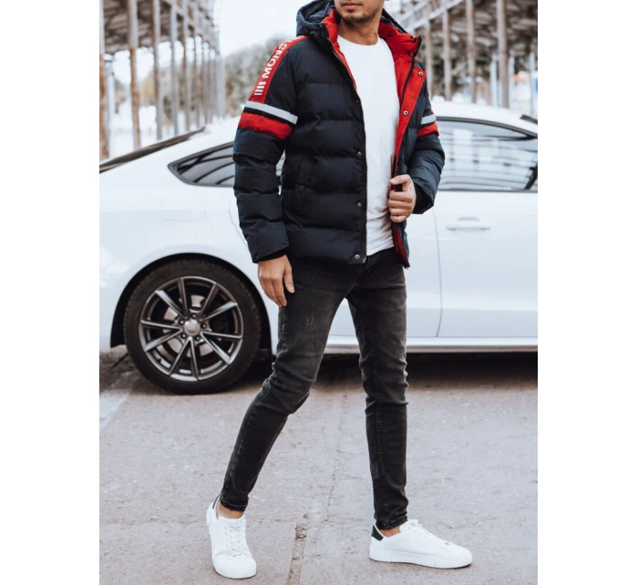 Pánská prošívaná zimní bunda tmavě modrá FashionStreet TX4566