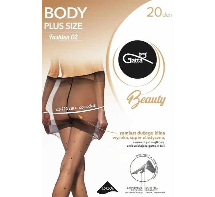Punčocháče Gatta Body Plus Size Fashion wz.02 20 den 3-6