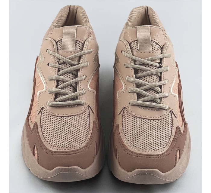 Hnědé dámské sportovní boty na platformě model 17134092 - COLIRES