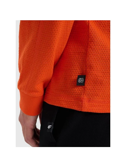 Pánské oversize hladké tričko s dlouhým rukávem model 21436426 pánské - 4F