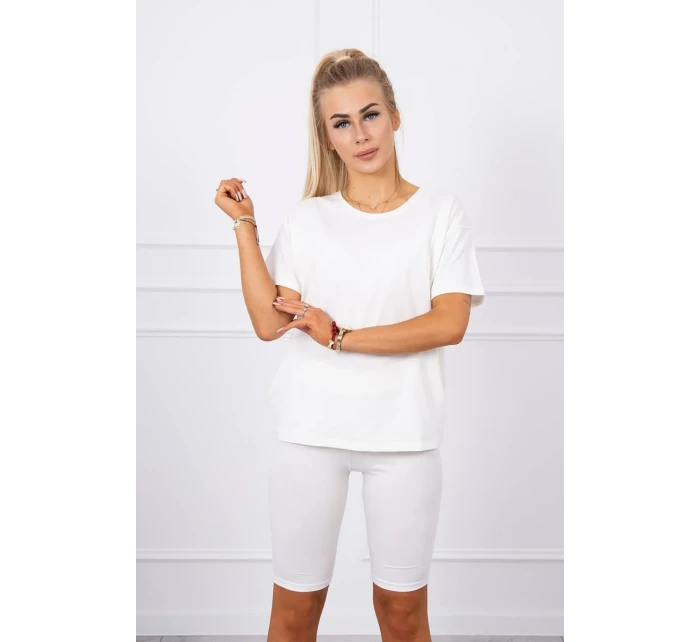 Souprava top+legíny ecru