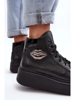 Dámské vysoké tenisky na zip Lemar černé model 21637694 - Boto Dámské vysoké tenisky na zip Lemar černé model 21637694 - Boto