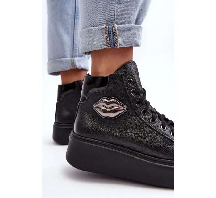 Dámské vysoké tenisky na zip Lemar černé model 21637694 - Boto Dámské vysoké tenisky na zip Lemar černé model 21637694 - Boto