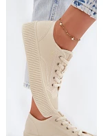 Dámské tenisky na platformě Big Star TT274271 Béžové