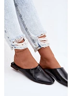 Dámské Mule z Umělé Kůže Ploché Černé Romelle Dámské Mule z Umělé Kůže Ploché Černé Romelle