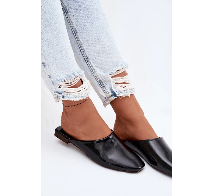 Dámské Mule z Umělé Kůže Ploché Černé Romelle Dámské Mule z Umělé Kůže Ploché Černé Romelle