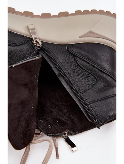 Dámské sportovní botky na platformě Zazoo – černé Dámské sportovní botky na platformě Zazoo – černé