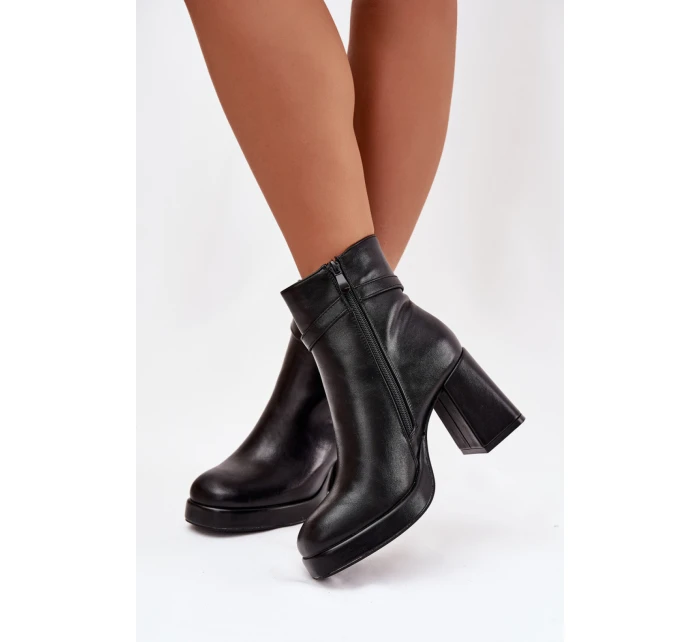 Boty na podpatku model 221521 Step in style Boty na podpatku model 221521 Step in style