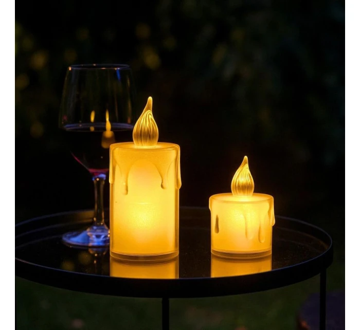 Dekorativní svíčka 3,5x8 cm zdobená LED diodami