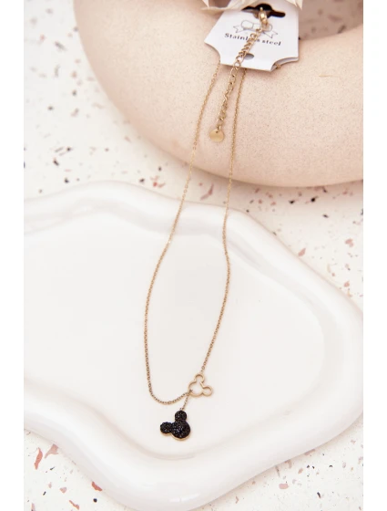 Nerezový řetízek Myška Mickey Zlatý Nerezový řetízek Myška Mickey Zlatý