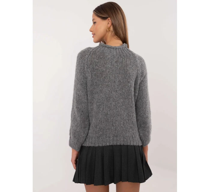 Jumper MI SW model 20694967 tmavě šedý - FPrice Jumper MI SW model 20694967 tmavě šedý - FPrice