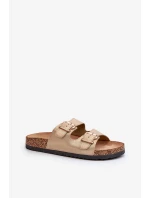 Dámské pantofle Fronila se zlatými přezkami Dámské pantofle Fronila se zlatými přezkami